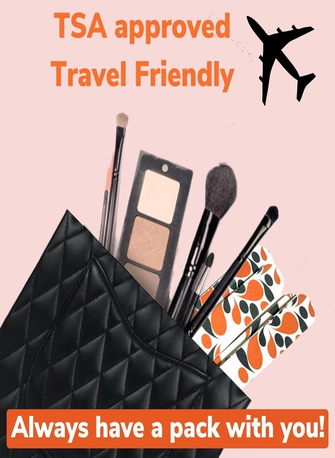 ALAZCO 12pc White Orange/Black Fashion Print Dual-Sided Nail Medium & Fine Grit File Emery Board Cushioned Easy Grip Comfort Filing Smoothing Finishing All Nails 5” Travel Size TSA Approved - Image 5
